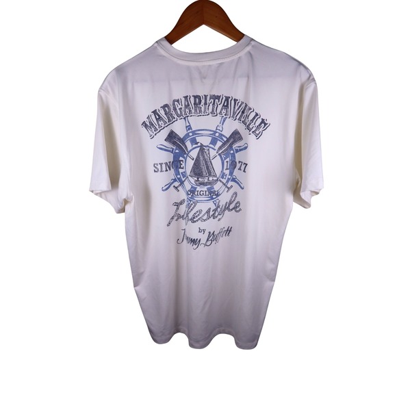 Margaritaville Other - Margaritaville Jimmy Buffett Mens XL T-Shirt Cream Nautical Graphic Short Sleeve